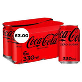 Coca-Cola Zero Sugar 6 x 330ml (Case of 4) - Honesty Sales